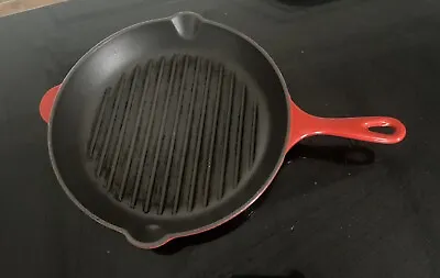Le Creuset Red Round Cast Iron Frying Pan Griddle Skillet 26cm • £25