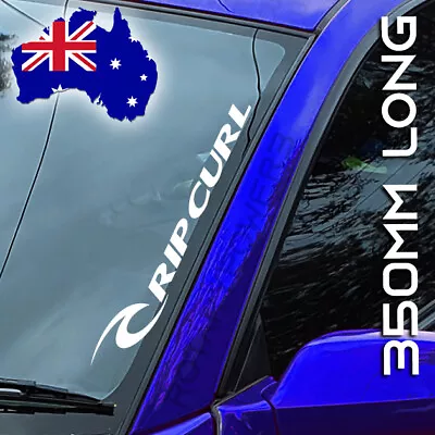 Ripcurl Sticker Decal CAR UTE Windscreen Vinyl Cut SURF SKATE 350mm X 51mm WHITE • $9.90