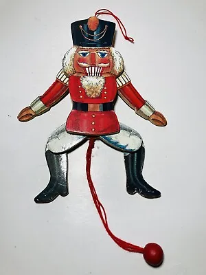 Vintage German Nutcracker Leaping & Dancing Soldier Ornament Christmas 7” • $15.99
