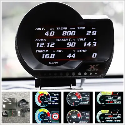 Car OBD2 Digital Real-time Monitoring Turbo Boost Oil Pressure Gauge Speed Meter • $161.63