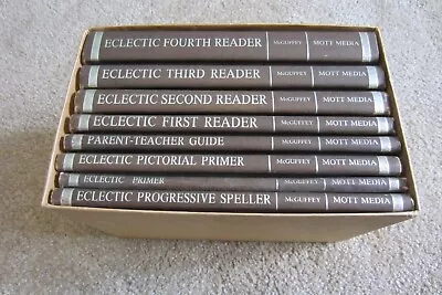 McGuffey Eclectic Readers Boxed Set 8 Books Motts Media 1982 • $65