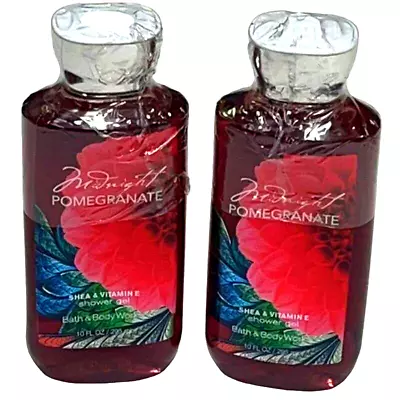 Bath & Body Works Midnight Pomegranate SHEA & VITAMIN E Shower Gel Lot Of 2 • $45