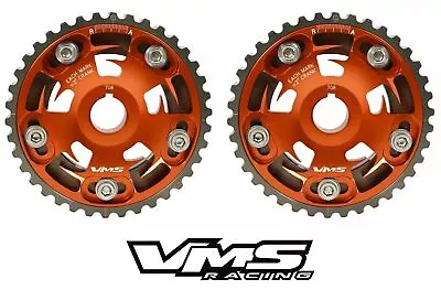 Vms Honda Prelude H22 Dohc Engine Adjustable Billet Cam Gears Pair Qty 2 Orange • $109.95