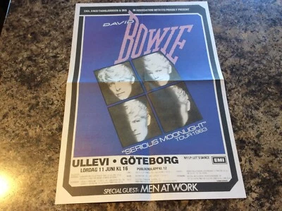 £3.99 • Buy David Bowie 1983 Swedish Serious Moonlight Tour Poster
