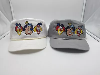 Vintage *Pair Of* Otto Cap Strapback Trucker Rope Hats - Embroidered Clown Trio • $25.99