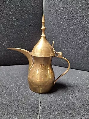 Vintage Middle East Brass Dallah Coffee Pot • $75