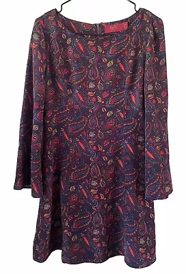 NWOT | TIGER LILY | Size 6 | Multicolour Paisley Bell Sleeve Cut Out Back Dress • $35