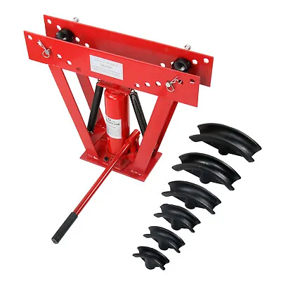 12 Ton Pipe Bender Manual Hydraulic Piping Bending Exhaust Tube Fabric W/6 Dies • $142.99