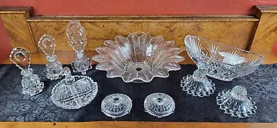 Mixed Lot Of Cut Glass & Crystal Decorative Glassware • Waterford-Fenton & More • $19.95