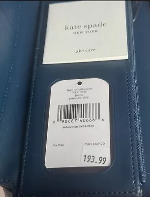 Kate Spade Wristlet Jeanne In Petrol Blue • £50