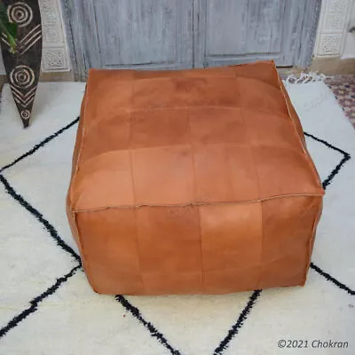 New Vintage Moroccan Relaxinng Square Genuine Pouffe Handmade Footstool • $124.49