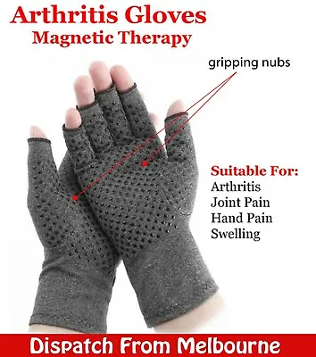 $13.99 • Buy Magnetic Arthritis Gloves Soft Compression Hand Therapy Support Sore Finger