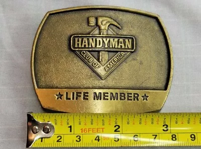 Handyman Club Of America Vintage Belt Buckle Solid Brass • $14.98