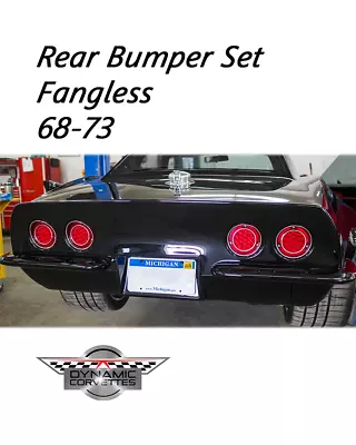 Corvette Custom Carbon Fiber C3 Rear Bumpers Fangless-Pair- Incl. Hardware 68-73 • $2600