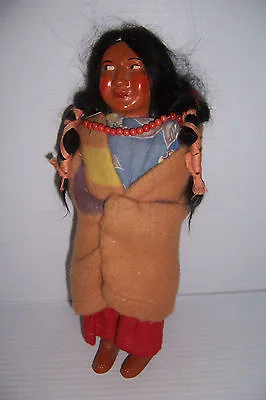 $399 • Buy Vintage Skookum Bully Good Indian Woman Doll With Papoose And Beads 10 