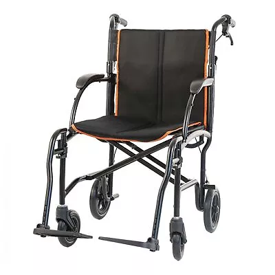 Feather Mobility Adult Transport Wheelchair - Lightweight & Foldable W/o Brakes • $399.99