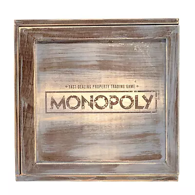 Hasbro Monopoly Rustic Wood Series Wooden Board Game Sealed Retro Vintage Style  • $34.95