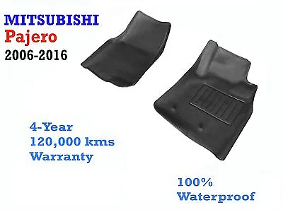 Fits Mitsubishi Pajero NS - NX 06-21 Unique 3D Floor Mats F Only In Black Rubber • $119