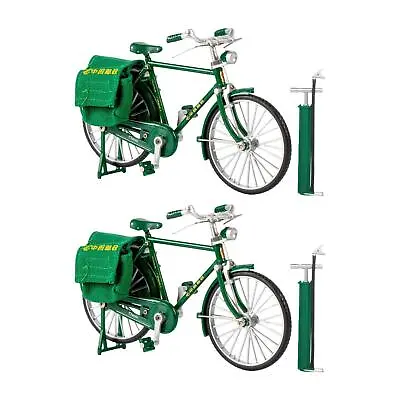 £29.08 • Buy 2x 1/10 Scale Bike Models Miniature China Post Bike Toys For Office Home