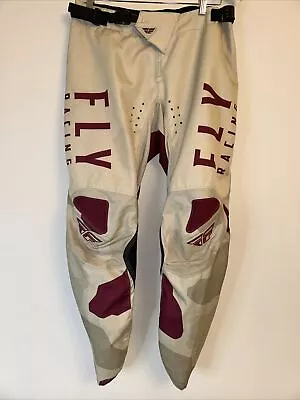 Fly Racing Men's Kinetic Motocross MX Pants Racing Men Tan Biker Pants Size 34 • $27.99