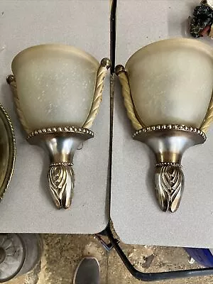 A Pair Of Vintage Hotel  Wall Sconces ( 2 ) • $29.99