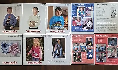 Mary Maxim Knitting Patterns - 10 Patterns  • $6