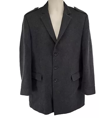 7 Diamonds Men's Gray Wool Coat Jacket Size L Button • $49.95