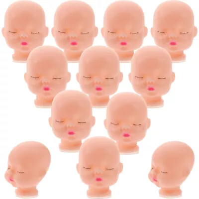 10pcs Mini Doll Parts Vinyl Small Doll Heads Painting Doll Body Part • £7.79