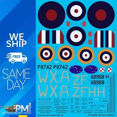 Techmod 24007 1/24 Messerschmitt Bf-109G-2 German Aircraft Wet Decal With Masks • $28.99