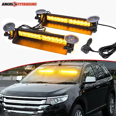 2 In 1 Emergency Strobe Traffic Advisor Light Bar Warning Visor Dash Windshield • $44.99