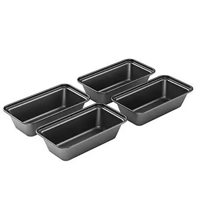 4 Pack Mini Loaf Pans Non-Stick Baking Bread Pan Carbon Steel Bakeware • $14.66