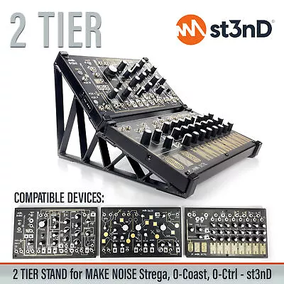 2TIER STAND For MAKE NOISE 0-COAST 0-CTRL STREGA 20°45° - 3D Printed  St3nD • $64.99