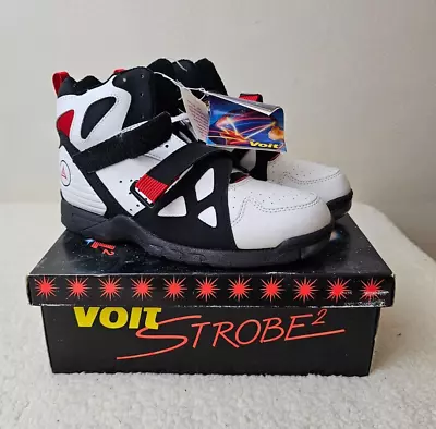 Vintage 90s New Old Stock Voit Strobe 2 Light-Up High-Top Sneakers Size 5 • $49.99