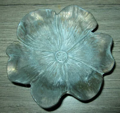 Vtg / Antique McClelland Barclay Bronze Pin Trinket Dish Dogwood Lotus Flower • $99.99