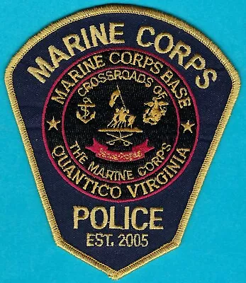 U.s. Marine Corps Base Quantico Virginia Police Shoulder Patch • $15