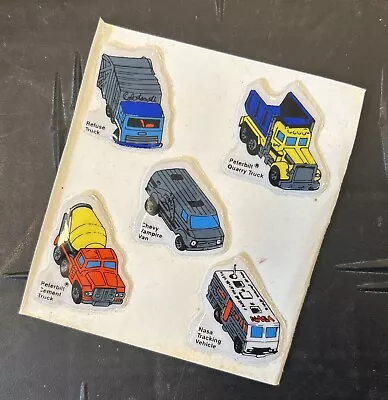 MATCHBOX TRACK BURNERS PUFFY STICKERS 5 Stickers Chevy Van Nasa Refuse Truck • $4.88