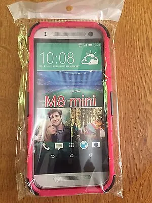 HTC  Pink Armor Dual Case M 8 One/Mini With Stand • $4