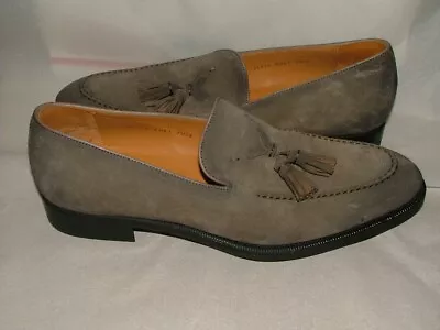 Mens Magnanni Flexi Loafers Shoes Size 8 M Leather Gray Suede Made In Spain #325 • $229.99