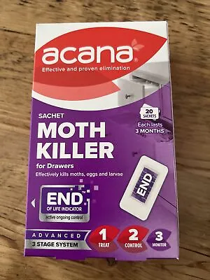 Acana 20 Lavender Sachets Moth Freshner Drawers • £6.49