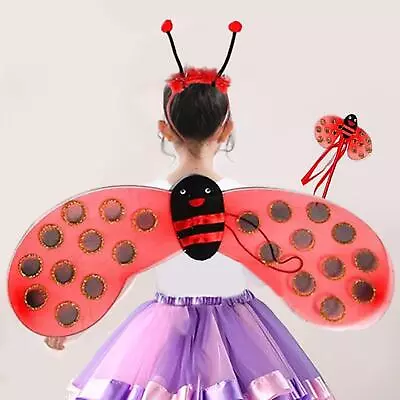 Ladybird Costume Girls Kids Halloween Ladybug Costumes Fancy Dress Funny Child • £10.33