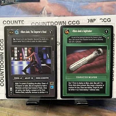 Star Wars CCG Enhanced Jabba's Palace Mara Jade The Emperor's Hand W/Lightsaber • $5.50