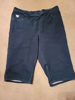 Quacker Factory Ladies 1x LDream Jeannes Denm Capri Capri Pull Elastic Waist • $10