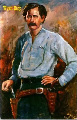 Postcard Wyatt Earp Gunfighters Of The Old West Series Portrait By Les McCarty • $4.65