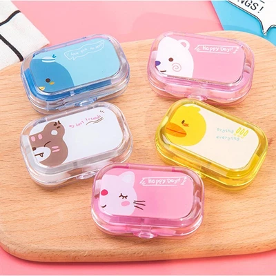 £3.17 • Buy Travel Cartoon Container  ​ Storage Box Contact Lens Case Eye Care Mirror