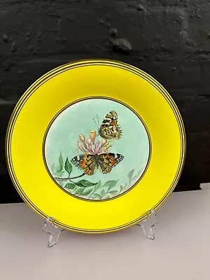 £19.99 • Buy Royal Worcester EX Artist J Ruth Brown 1980 Dinner Plate 27cm Yellow Butterflies