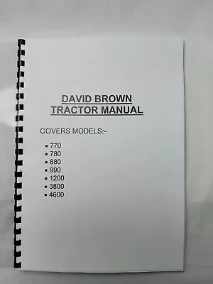 David Brown Tractor Manual. 770780880990120038004600. • £22.99