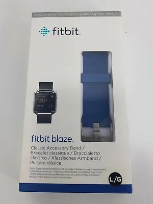 $12 • Buy Fitbit Blaze Classic Accessory Band-Blue-Small-New In Box