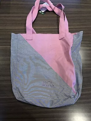 Jack Wills Pink And Stripe Tote Bag • £2
