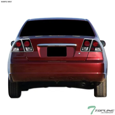 Topline For 2001-2005 Honda Civic 4 Door Sedan Black Housing Altezza Tail Lights • $87