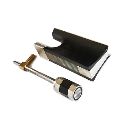 4/4 Silver Parts Ebony Frog W/ Screw Button Fit Violin Bow Abalone Without Eye • $42.75